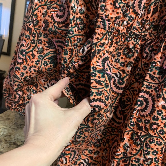 A.L.C. NewNoTags Long Sleeve Vibrant Printed Orange and Black Multi Floral Dress - Picture 7 of 17